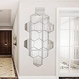 【Decoración de bricolaje】Espejos Autoadhesivos Pared puede usar su creatividad para combinar las pegatinas del espejo en cualquier forma para decorar la pared; también puedes cortarlo en cualquier forma según tus propias preferencias, como líneas, cuadrados, corazones, etc., para decorar la casa.