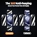 KAREEN 2 Pack 4 Way 360 Degree Privacy Screen Protector for iPhone 17 Pro 6.3-Inch, All Around Anti Spy Tempered Glass Film, Full Coverage, Anti Scratch, Bubble Free, Case Friendly