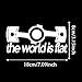 2PC The World is Flat Humorous JDM Decal Stickers, 7