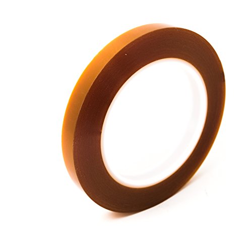 Image of Bertech - PPTDE-3 /8 Double Sided Polyimide Tape, 1 Mil Thick, 3 /8 Inches Wide x 36 Yards Long, Silicone Adhesive on Both Sides, 3 Inch Core, RoHS and REACH Compliant