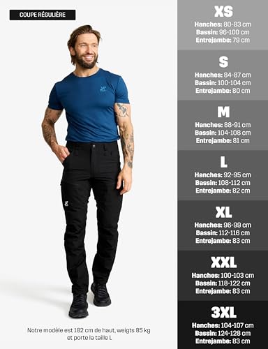 RevolutionRace Homme RVRC GP Pro Pants, Pantalon Durable pour la randonnée et Autres activités de Plein air, Black, M – vue 3