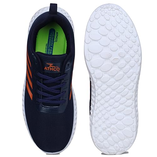 Image of ATHCO mens Kandy Running Shoes for Man Comfortable Men's Sports Shoes with Memory Foam Cushioned Insole Sports Shoes for Men Running Walking Lightweight Gym Shoe for Men Comfortable Stylish & Casual Walking Shoe for Man Anti Slip Gym Footwear