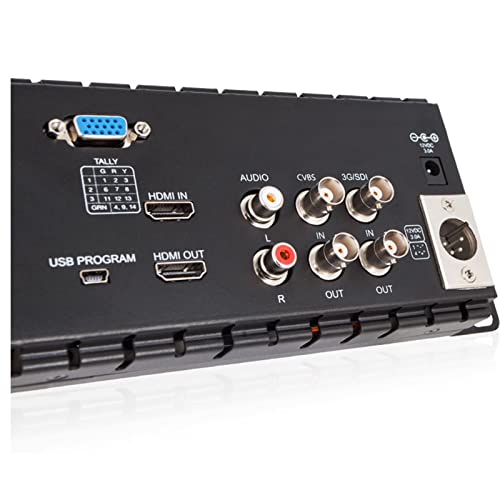 Image of FEELWORLD T51 Triple 5 inch 2 RU Rackmount Monitor 800x480 Broadcast LCD Monitor with 3G-SDI HDMI AV Input and Output