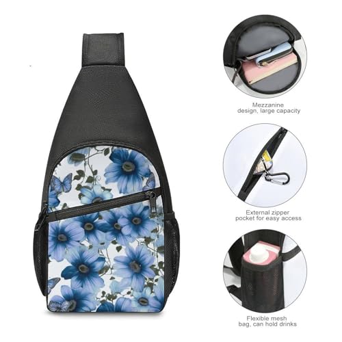 Morrales de mano florales para senderismo y viajes NWTRJ miniatura 5