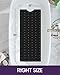 DEXI Bathtub Mat Non Slip, Extra Long 39x16, Suction Cups, Drain Holes, Machine Washable for Tub Shower Floor, Black
