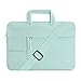 MOSISO Funda Protectora Compatible con MacBook Pro/MacBook Air/Ordenador Portátil 13-13.3 Pulgadas, Bolsa de Hombro Blanda Maletín Bandolera de Estilo Flap,Menta Verde