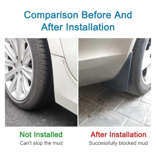 Guardabarros para Skoda Octavia A5: juego de 4 faldillas protectoras negras 4