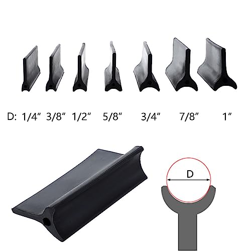14 pcs Rubber Polishing Pad Flexible Contours Convex Concave Sanding Block, Sandpaper Holder Woodworking Tools Double Ended Contour Grinding Block for Lathe Wood Carving & Crafts (Black Rubber) - Thumbnail 3
