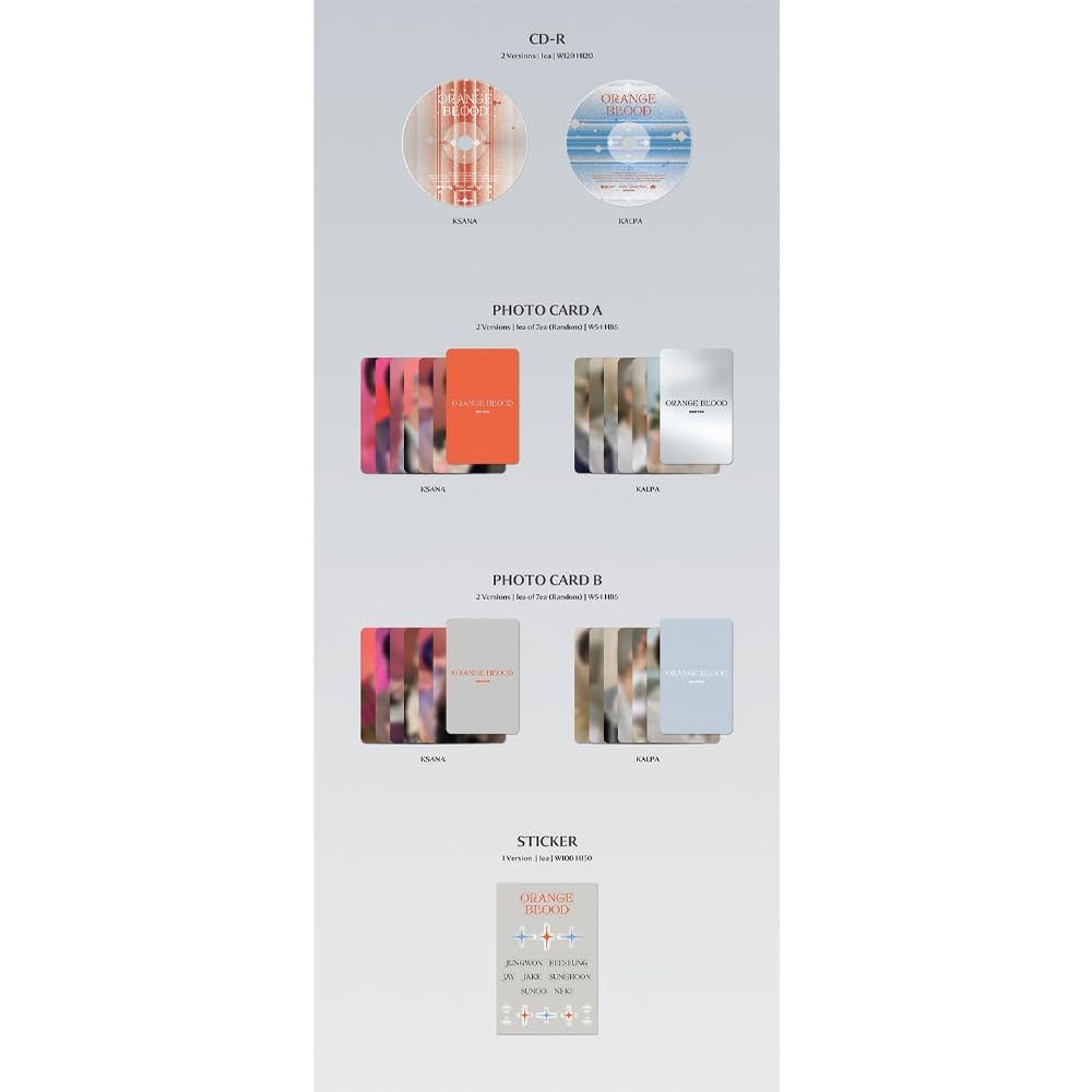 Amazon.com: ENHYPEN - 5th Mini Album Orange Blood (2 ver