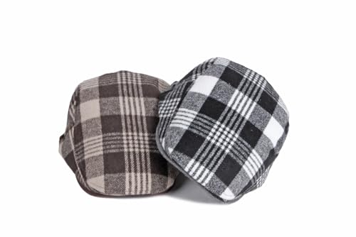 Image of Quanhaigou Unisex Denim Newsboy Hats Flat Ivy Gatsby Cabbie Driving Berets Hat Cotton Dad Cap for Men Women