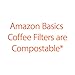 Amazon Basics Basket Coffee Filters for 8-12 Cup Coffee Makers, White, 200 Count