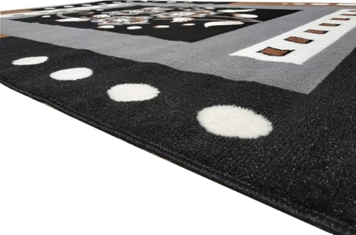 Image of Soft Traditional Washable Beautiful Acrylic Rugs for Home Decor Living Room 8x11 feet (240 x 330 CM) Grey