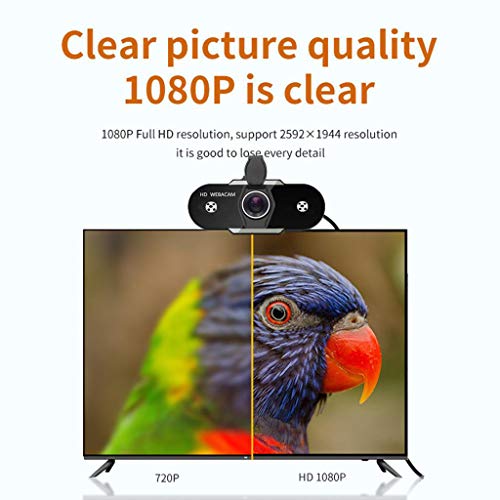 menolana USB HD Webcam com Tampa de Privacidade Auto/Foco Fixo, built-in/External Microfone Da Câmar