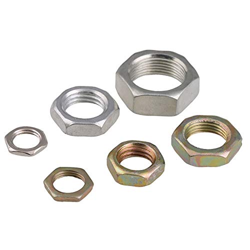 OPYTR Hardware-Muttern, Feingewinde, Sechskantmuttern, hell, verzinkt, Karbonstahl, passend für M7 M8 M9 M10 M12 M14 Edelstahl Sechskantmutter (Größe: CZ M9 x 0,75 x 2,5) Cover