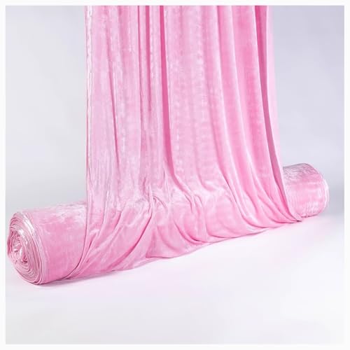 Tissu velours extensible pour robe et vêtements de scène rose