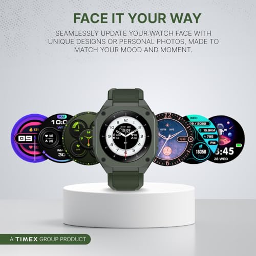 Image of TIMEX Smart Halo 1.32 inch(3.3cm) AMOLED Display with BT Calling Smartwatch for Unisex - TWTXW1101T