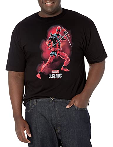 T-shirt Deadpool Marvel homme grande taille 3XL vêtement geek coton noir à manches courtes
