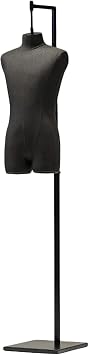 Mannequin Adult Male Body Form Display with Metal Floor Stand, for Home/Shop Mens Clothing Pants Jackets T-Shirts DisplayWithout Arms