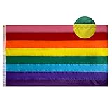 LGBT Rainbow Gay Pride Flag 3x5 outdoor for Room Durable 8 Sewn Stripes Polyester LGBTQ Original Pride Flags for Wall with Brass Grommets