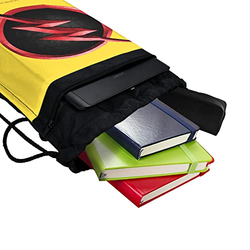 LOGOVISION The Flash TV Series Reverse Flash Logo Drawstring Backpack Sports Bag Sackpack 17" x 13", Perfect for Gym, Yoga or Practice4