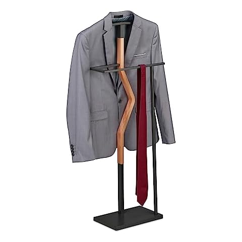 Relaxdays Valet Stand for Suits and Clothes Cover