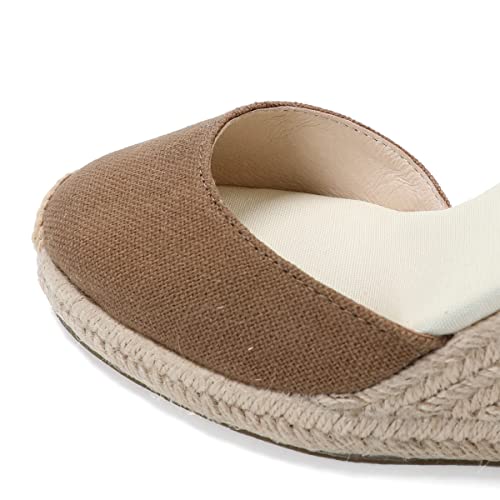 Image of Women's Espadrille Wedge Sandals Closed Toe Lace-Up Shoes