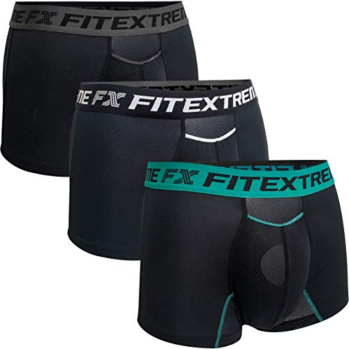 Fitextreme 3 Pack Mens Separate Pouch Breathable Performance Boxer Briefs D Xl #TOP8