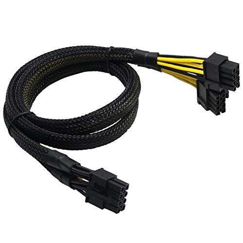 Câble PCIe 8 broches vers double 8 broches mâle flexible 53 cm pour intégration GPU Nvidia Tesla