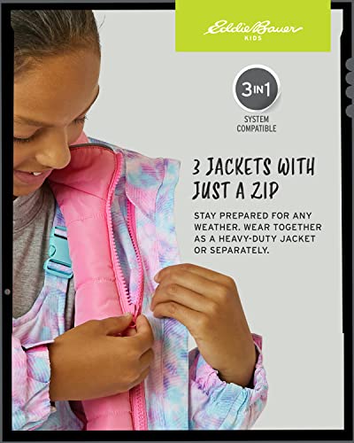 Eddie Bauer Kids Ski Jacket - Waterproof 3 In 1 Insulated Coat With Removable Shell Jacket For Boys And Girls (3-16), Size 3-4, Prism Pink #TOP4