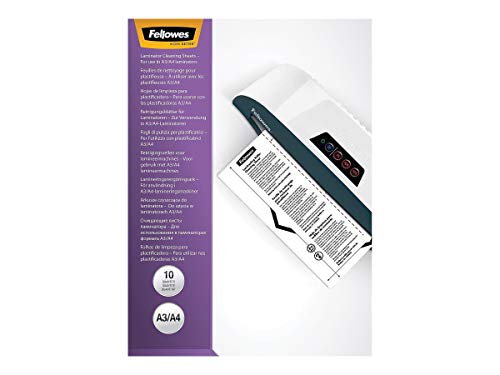 Fellowes 2548693 Laminator Cleaning Sheets Letter Size 10/Pack (5320603)