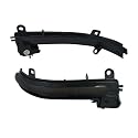 Für BMW 1er, 2er, 3er, 4er, u.a. X1, M Series, F20, F30, F34, F36, E84, F87 und i3 Dynamischer LED-Blinker schwarz, sequentieller Blinker für Innenspiegel, gelb-blau-gelb