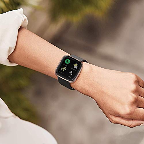 3 Pack Screen Protector Compatible Fitbit Versa 2 Case, Ghijkl Ultra-Thin Slim Soft Tpu Protective Case All-Around Full Cover Bumper Shell For Fitbit Versa 2 Smart Watch, Clear,Rose Gold,Rose Pink #TOP4