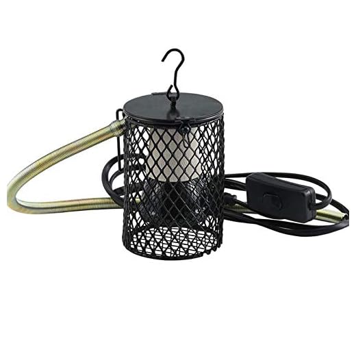 BDRKCC Multipurpose värmelampskydd for kycklingar,keramisk värmare,lampskärmar med strömbrytare och säker att använda,reptilvärmare ljus sköldpadda ödla slang hamster kanin papegoja lampskärmar