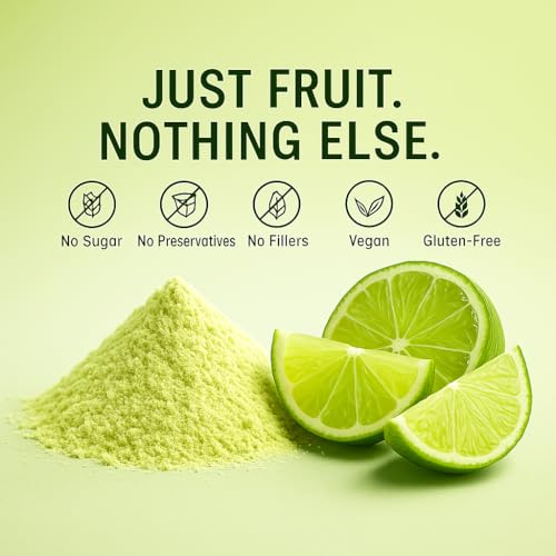 Image of Confect Lime Powder | Pure & Natural Fruit Powder for Smoothies, Baking, Beverages, Juices, Tea & DIY Recipes | Vegan, Gluten-Free, No Added Sugar - 200 Gms