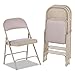 Alera FC97T Steel Folding Chair with Two-Brace Support Fabric Back/Seat Tan 4/Carton