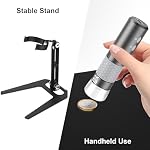 Jiusion WiFi USB Microscope numérique à main, 50 à 1000x Endoscope d'agrandissement sans fil 4K 3840x2160P caméra 8 LED avec support en métal pour iPhone iPad Android Mac Windows Linux Chrome