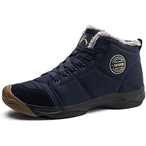 UPSOLO Mens Winter Trekking Snow Boots Water Resistant Shoes Anti-Slip Fully Fur Lined Casual Lightweight Hiking Boot