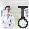 SHUBEIEUMI Nurses Watch, Nurse Watch Brooch, Silicone Nurse Fob Watch, for The Health Care Industry-Black #5