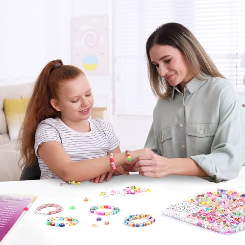 Richginker B0101 2300Pcs Polymer Clay Beads Friendship Bracelet Making Kit Cute Fun Charms Beads For Bracelet Jewelry Making Diy Arts Crafts Birthday Gifts Toys For Kids Girls Age 6-13 thumb #3