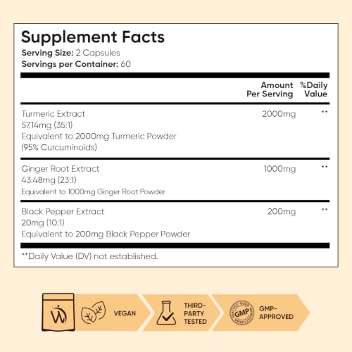 Image of WeightWorld Turmeric with Black Pepper & Ginger Extract |120ct, 60 Servings