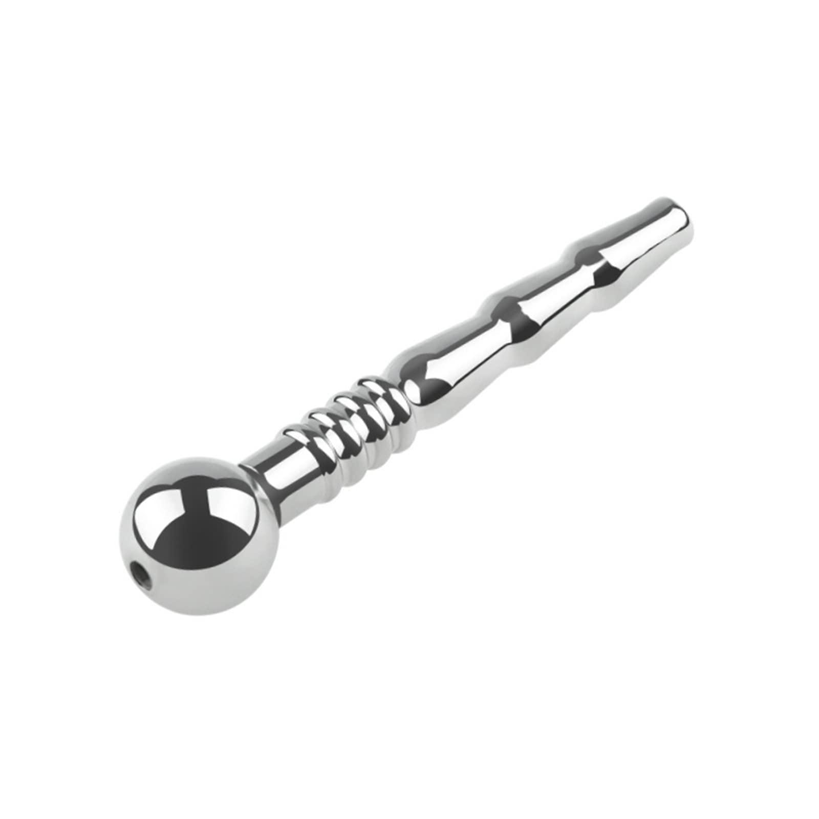 Plug uretrale in metallo con suoni uretrali Dilatatori uretrali cavi a sfera Plug per pene Giocattolo per massaggio con bastoncino per occhi di cavallo