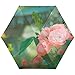 Parapluie de voyage pliable 011 - Léger et compact - Coupe-vent - Pour homme et femme - Motif roses dans le jardin - Filtré, multicolore, taille unique