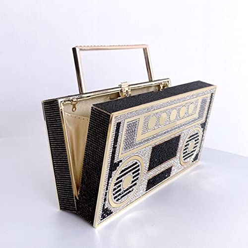 Image of Women Retro Crossbody Bag Rhinestone Fun Unique Evening Clutch Purses for Women