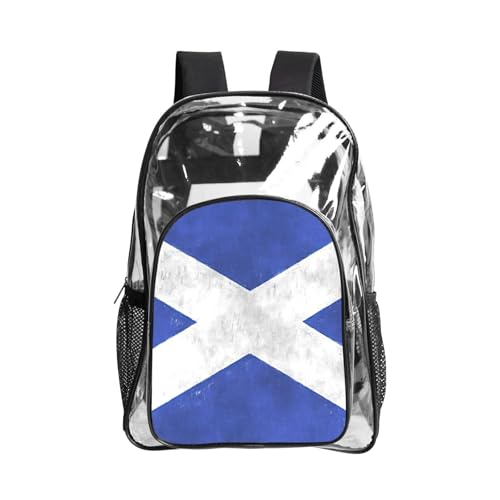 Sac transparent renforcé et étanche avec motifs écossais chic