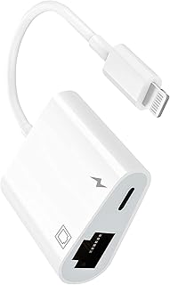 Apple MFI Certified Lightning to Ethernet Adapter for iPhone iPad,Ethernet LAN Network to Lightning Adapter with Charging Port for iPhone 14/13/Pro Max/12/11/XS/XR/X/8/7/6/5 iPad 100Mbps Cat 8 7 6