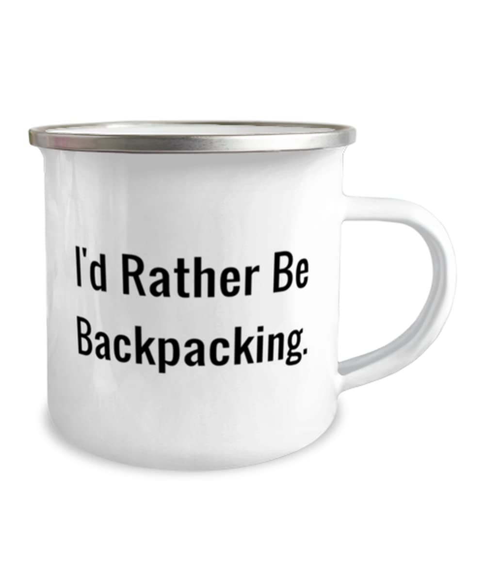 Useful Backpacking, I'd Rather Be Backpacking, Holiday 12oz Camper Mug For Backpacking