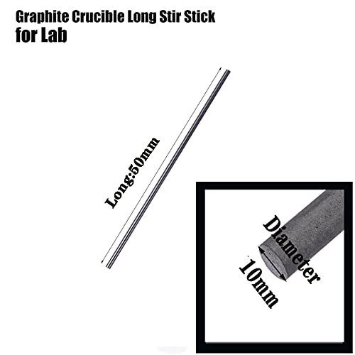 GOONSDS 99,99% Grafietelektrode Cilinderstaaf - Voor Smelten Gieten Raffinage Goud Zilver Koper Roerstaaf Stok 10St… - Image 3