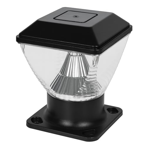 Image of Gigawatts GWDMWW-01 Outdoor Gate Light - 20W Integrated Light 101% Rust & Waterproof Polycarbonate, ABS, PP Pillar Lamp Base Mount Black Exterior Fixture for Garden, Boundary & Home Entrance