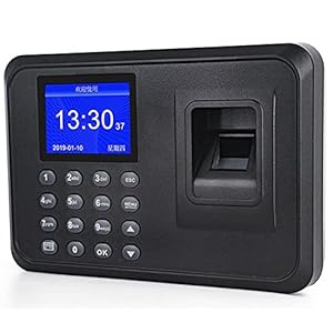 AERJMA Biologische Vingerafdruk Tijdklok,Tijdklokken voor werknemers Kleine Bedrijven, Gezicht & Wachtwoord Erkenning…
