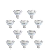 Energy-SL Waterproof Glass Cover MR16 LED 5W(50W Halogen Bulbs Equivalent Replacement) Recessed Downlight LED Light Bulbs 12V 4200K Daylight White CRI 80+ 450 Lumen LED Spotlight Pack of 10